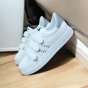 Stylish White Grey Durable Sneaker/Shoes For Women
