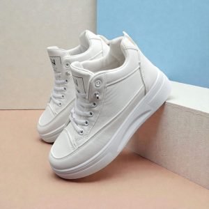 Spring Autumn Women's Casual Shoes with Soft Bottom Board Comfortable White Shoes on Trend